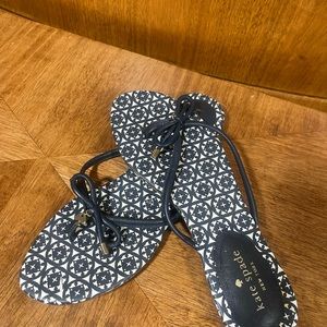 Kate Spade ♠️ New York Sandals Flip Flop" Navy-Size (9.5) Good Condition